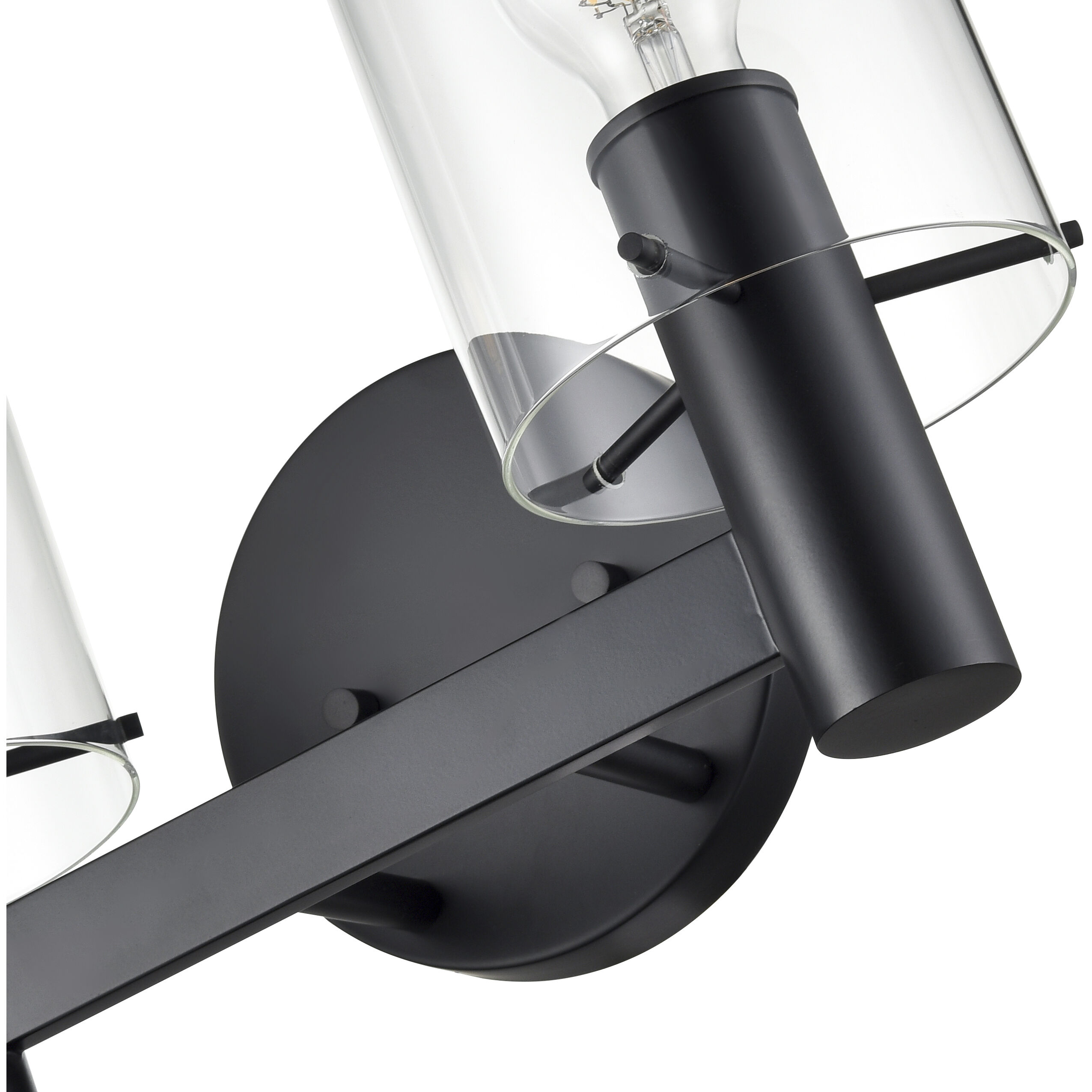 Apolla 2 Light 15 inch Matte Black Bathroom Vanity Light Wall Light